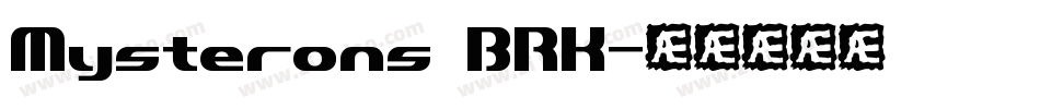 Mysterons BRK字体转换